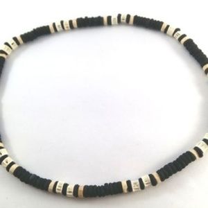 Fish bone necklace wooden coconut shell beads surf